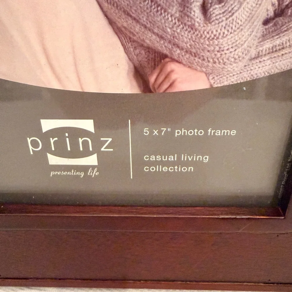 Mahogany Wood 5x7 Picture Frame Slatted Shutter Design Prinz Casual Living Brown